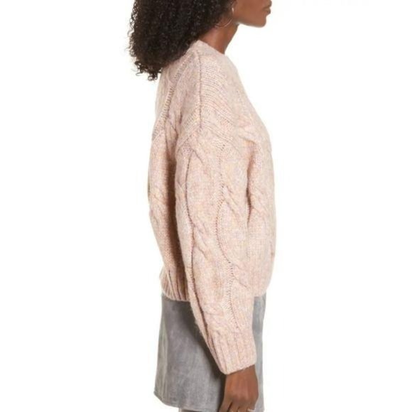 NWT 4SI3NNA Cable Crop Sweater size XL - Picture 3 of 6